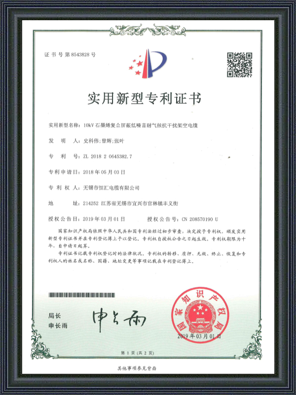 Certificat de brevet de modèle d'utilité